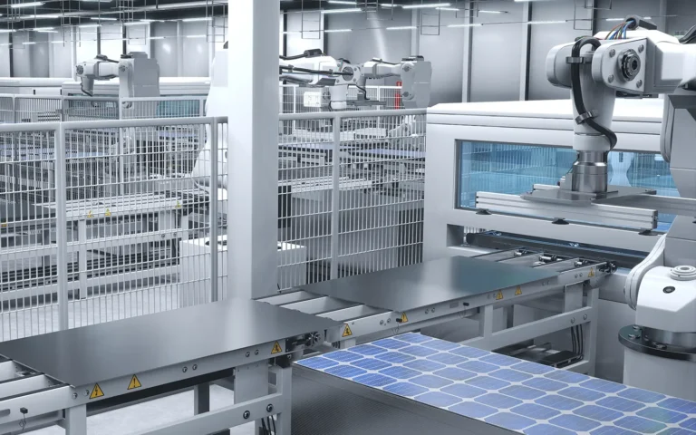 solar-panels-being-moved-on-conveyor-belts
